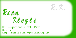 rita klezli business card